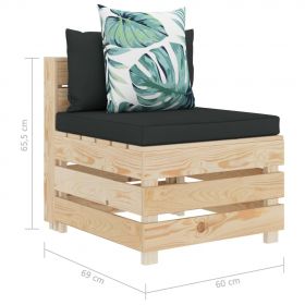 Canapea gradina din paleti cu 3 locuri, perne inflorate, lemn , multicolor