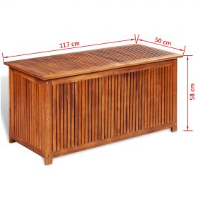 Lada de depozitare gradina, 117 x 50 x 58 cm, lemn masiv de acacia