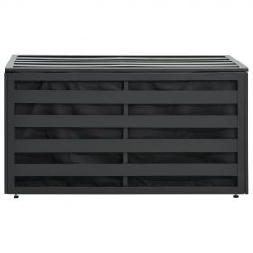 Lada de depozitare gradina, antracit, 100 x 50 x 50 cm, aluminiu