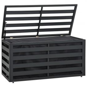 Lada de depozitare gradina, antracit, 100 x 50 x 50 cm, aluminiu