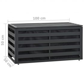 Lada de depozitare gradina, antracit, 100 x 50 x 50 cm, aluminiu