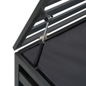 Lada de depozitare gradina, antracit, 100 x 50 x 50 cm, aluminiu