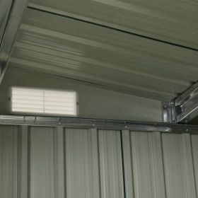 Sopron de gradina cu usi glisante, 386 x 131 x 178 cm, otel