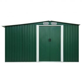 Sopron de gradina cu usi glisante, 329,5 x 312 x 178 cm, otel