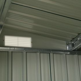 Sopron de gradina cu usi glisante, 329,5 x 312 x 178 cm, otel