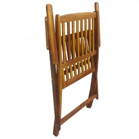 Scaune de exterior pliante, 8 buc., lemn masiv de acacia , maro