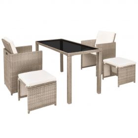 Set mobilier de exterior cu perne