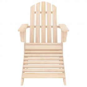 Scaun de gradina Adirondack cu lemn masiv de brad ottoman