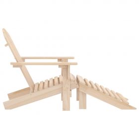 Scaun de gradina Adirondack cu lemn masiv de brad ottoman