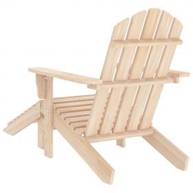 Scaun de gradina Adirondack cu lemn masiv de brad ottoman