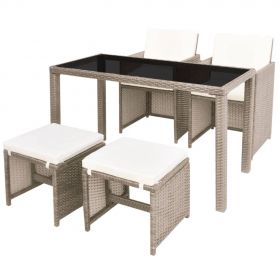Set mobilier de exterior cu perne