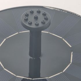 Kit solar, fantana cu incarcare solara, 7 capete schimbabile, negru