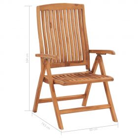 Scaune de gradina cu perne model frunze, 2 buc, lemn masiv tec, maro