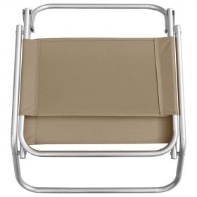 Scaune de plaja pliante, 2 buc., material textil, gri taupe