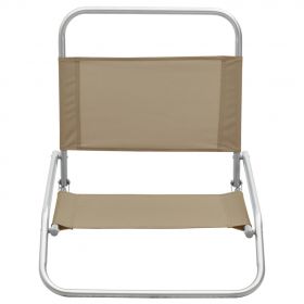 Scaune de plaja pliante, 2 buc., material textil, gri taupe