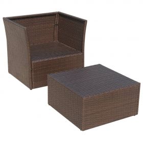 Scaun de gradina cu taburet