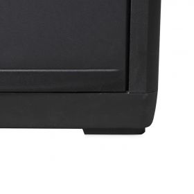 Dulap de depozitare pentru gradina cu 4 rafturi negru,