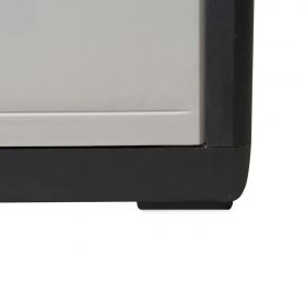 Dulap de depozitare pentru gradina cu 2 rafturi negru si gri,