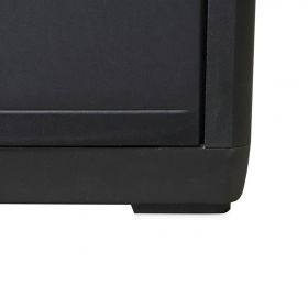 Dulap de depozitare pentru gradina cu 3 rafturi negru,