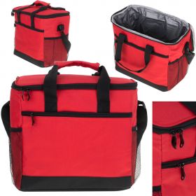 Geanta termoizolanta pentru picnic sau plaja, capacitate 16l, Rosie