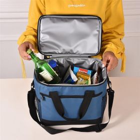 Geanta termoizolanta pentru picnic sau plaja, capacitate 16l, albastra