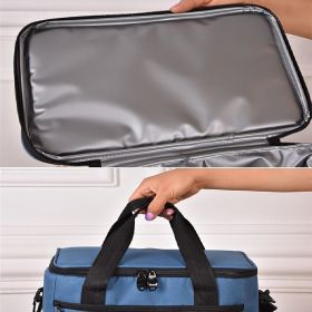 Geanta termoizolanta pentru picnic sau plaja, capacitate 16l, albastra
