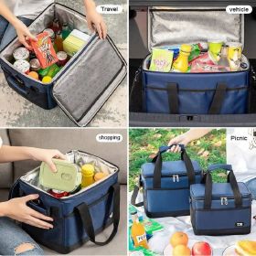 Geanta termoizolanta pentru picnic sau plaja, capacitate 16l, albastra