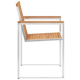 Scaune de gradina cu perne, 6 buc., lemn masiv de tec-3078602