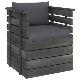 Set mobilier gradina din paleti cu perne
