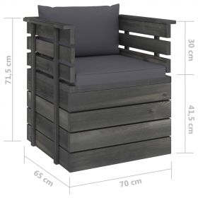 Set mobilier gradina din paleti cu perne