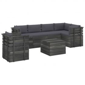 Set mobilier gradina din paleti cu perne
