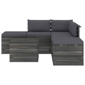Set mobilier gradina paleti cu perne 6 piese lemn masiv pin