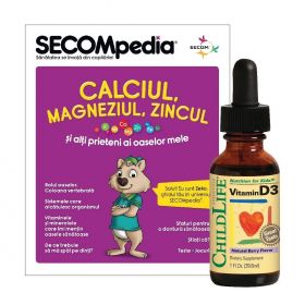 Vitamina D3 lichida copii 500UI, 29.60ml - SECOM, ChildLife Essentials