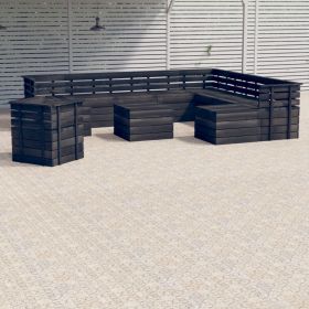 Set mobilier gradina paleti cu perne 12 piese lemn masiv pin