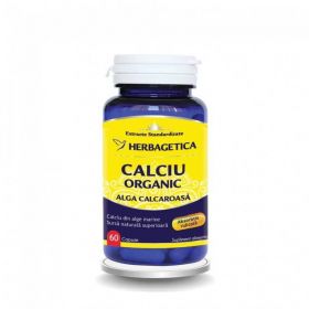 Calciu organic - Alga calcaroasa - Herbagetica 60 capsule