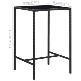 Set mobilier bar de gradina cu perne