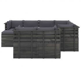 Set mobilier gradina din paleti cu perne