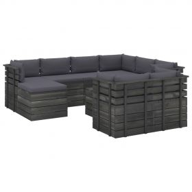 Set mobilier gradina din paleti cu perne