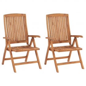 Scaune gradina cu perne gri taupe, 2 buc., lemn masiv tec-3062339