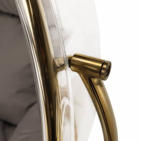 Scaun suspendat cu suport, transparent/ auriu/ gri, BUBBLE TIP 2