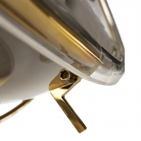 Scaun suspendat cu suport, transparent/ auriu/ gri, BUBBLE TIP 2