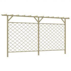 Gard de gradina cu zabrele si pergola