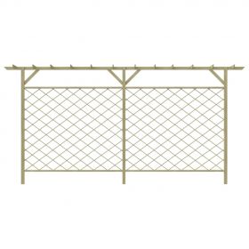 Gard de gradina cu zabrele si pergola