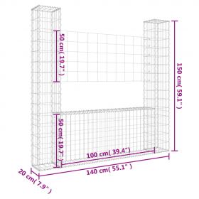 Cos de gabion in forma de U