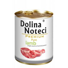 Hrana umeda pentru caini Dolina Noteci Premium Pure cu miel 800gr