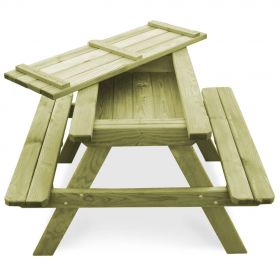 Masa de picnic cu banci de copii