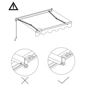 Copertina retractabila automat, albastru/alb/negru