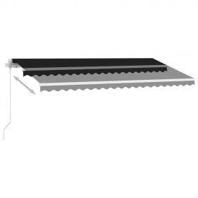Copertina retractabila manual cu LED albastru si alb 300x250 cm