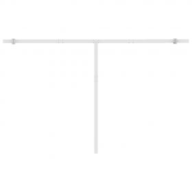 Copertina retractabila manual cu LED albastru si alb 300x250 cm