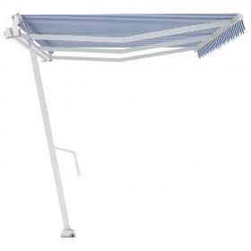 Copertina autonoma retractabila automat albastru&alb 300x250 cm